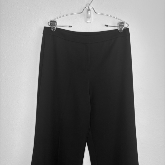 St. John Caviar Black Trouser Pants Size 12 Career - Picture 2 of 7